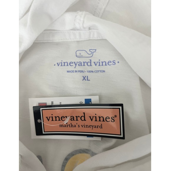 Vineyard Vines I Heart Lacrosse Minimalist Hoodie‎ Long Sleeve Pocket White XL - Picture 4 of 5